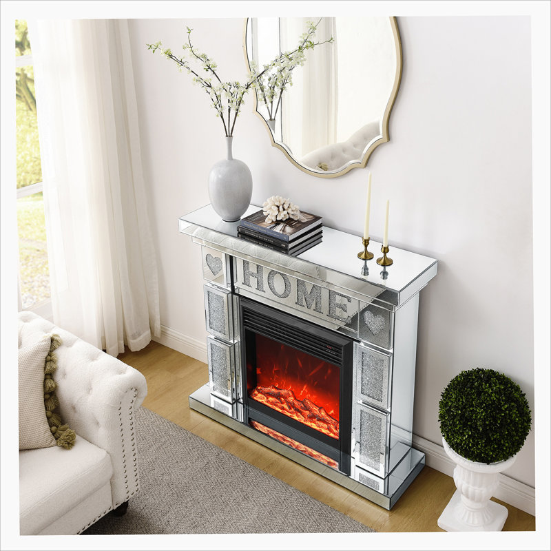 Mirror tv stand fireplace hotsell